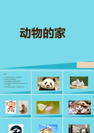 三年级科学上册 第一章 第3课 动物的家课件1 新人教版-新人教版小学三年级上册自然科学课件