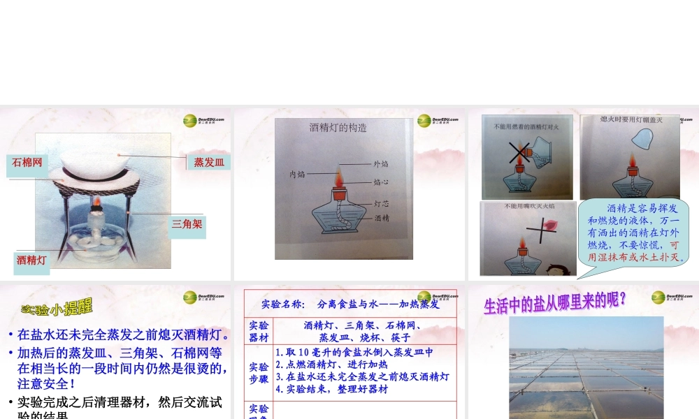 三年级科学下册 分离盐和水的方法课件1 大象版