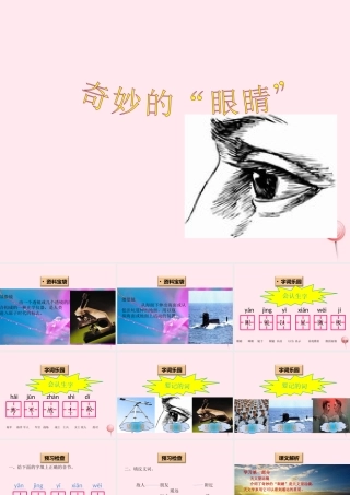 一年级语文下册 阅读六《奇妙的眼睛》课件1 教科版-教科版小学一年级下册语文课件
