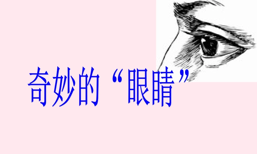 一年级语文下册 阅读六《奇妙的眼睛》课件2 教科版-教科版小学一年级下册语文课件
