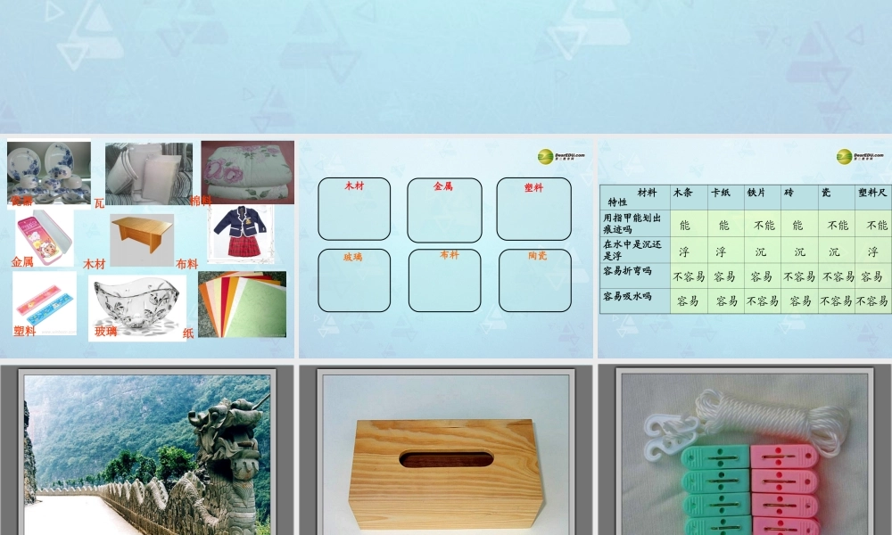 三年级科学上册 给身边的材料分类课件 教科版