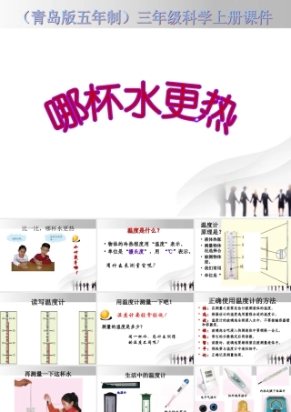三年级科学上册 哪杯水更热课件1 青岛版
