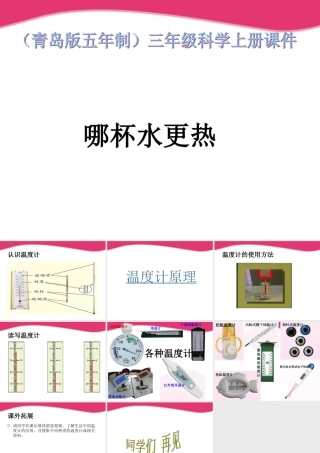 三年级科学上册 哪杯水更热课件3 青岛版