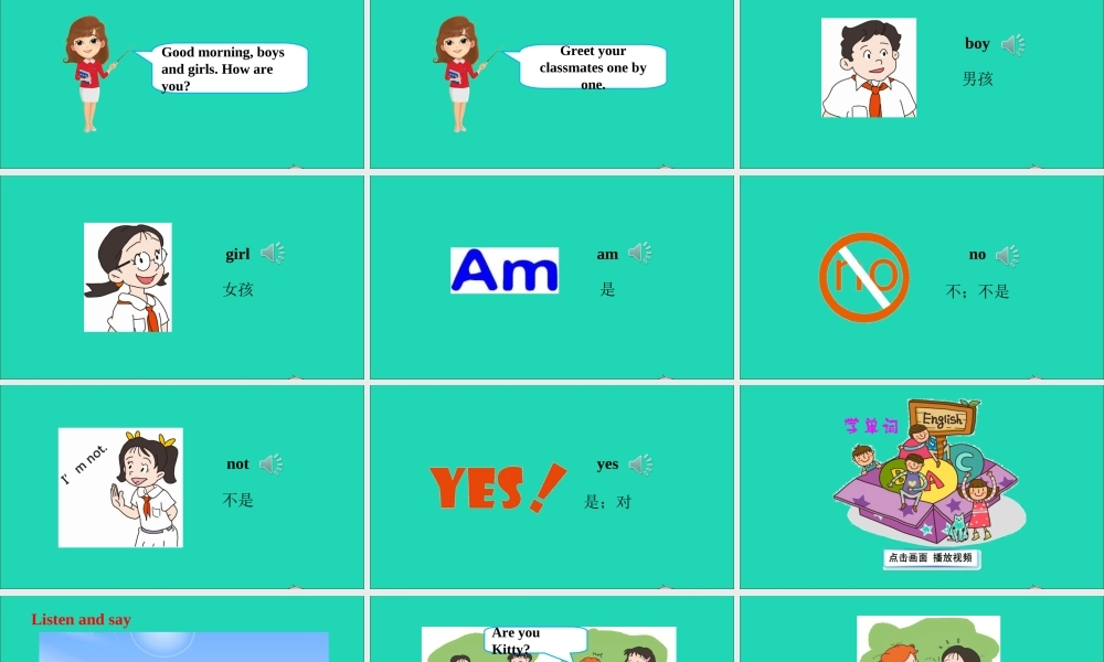 三年级英语上册 Module 1 Getting to know you Unit 3 Are you Kitty课件+素材 沪教牛津版（三起）
