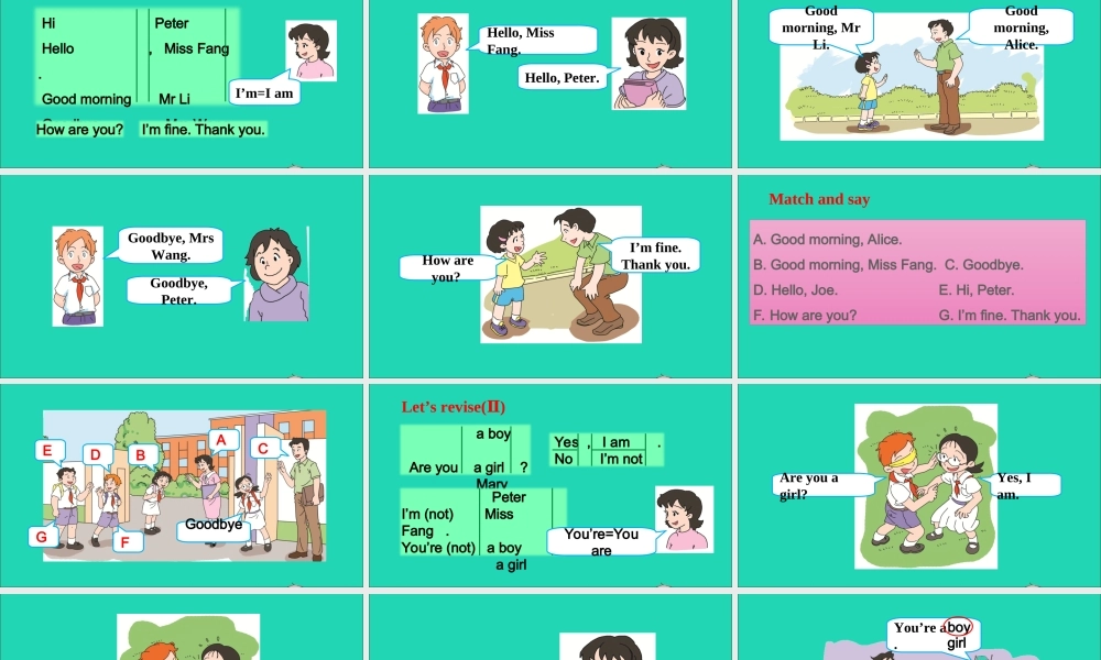 三年级英语上册 Module 1 Getting to know you（Revision 1）课件 沪教牛津版（三起）-牛津版小学三年级上册英语课件