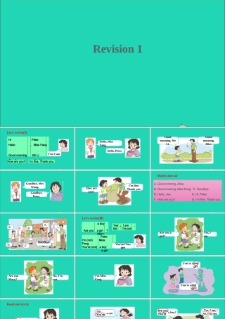 三年级英语上册 Module 1 Getting to know you（Revision 1）课件 沪教牛津版（三起）-牛津版小学三年级上册英语课件