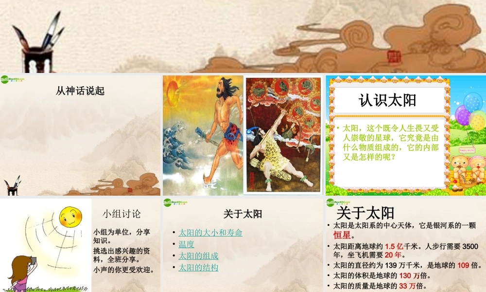 三年级科学上册 认识太阳课件 青岛版五年制