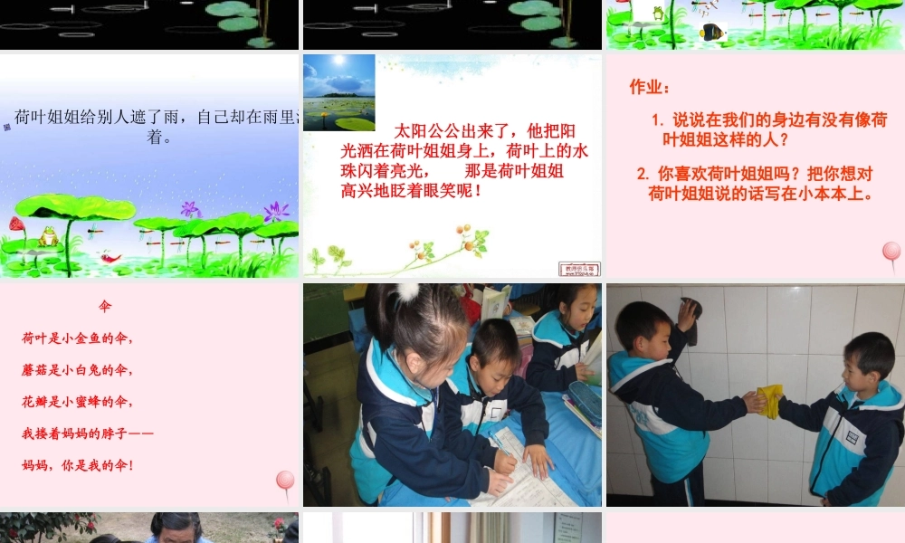一年级语文下册 阅读三《荷叶姐姐》课件1 教科版-教科版小学一年级下册语文课件