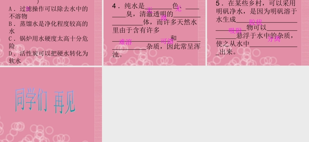 三年级科学下册 水的净化 2课件 首师大版