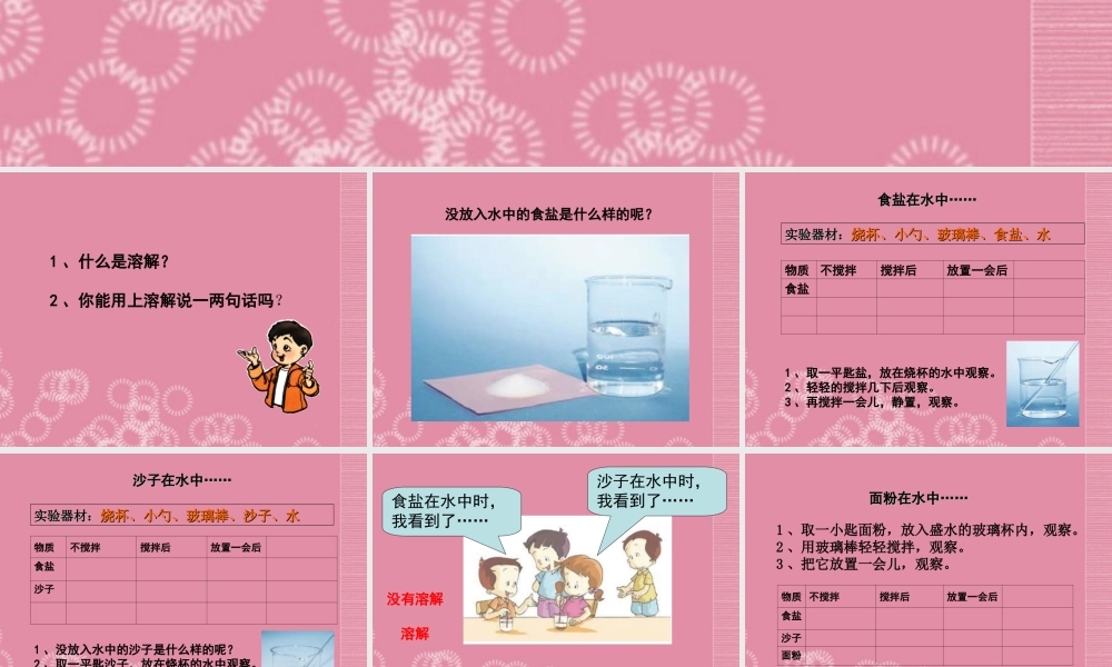 三年级科学下册 水能溶解一些物质 3课件 首师大版