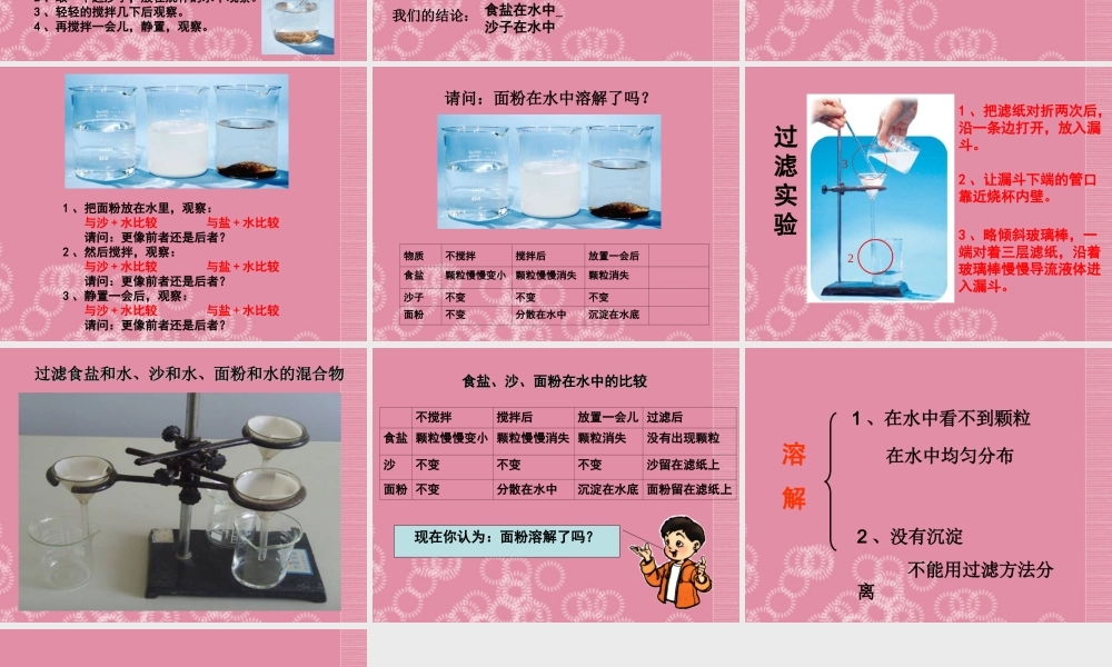 三年级科学下册 水能溶解一些物质 3课件 首师大版