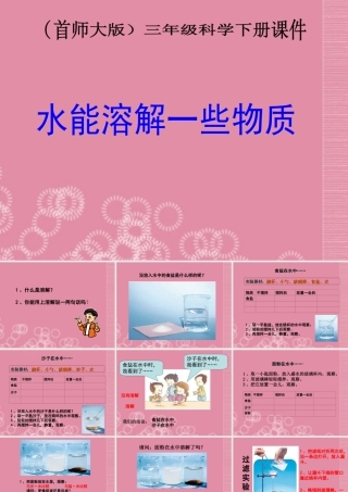 三年级科学下册 水能溶解一些物质 3课件 首师大版