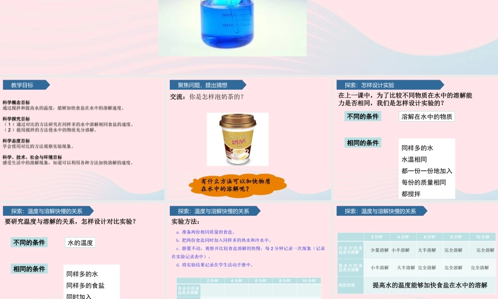 三年级科学上册 水 6加快溶解课件 教科版-教科版小学三年级上册自然科学课件