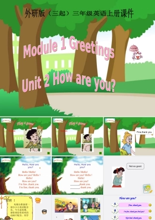 三年级英语上册 Module 1 Unit 2(2)课件 外研版