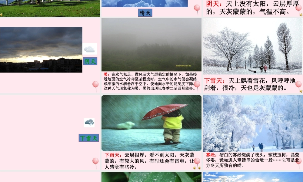 三年级科学下册 2.1《多姿多彩的天气》课件3 湘教版-湘教版小学三年级下册自然科学课件