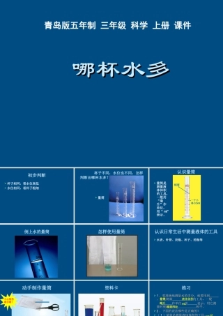 三年级科学上册 水多课件 青岛版