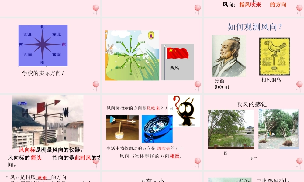 三年级科学下册 2.3《观察风》课件2 湘教版-湘教版小学三年级下册自然科学课件