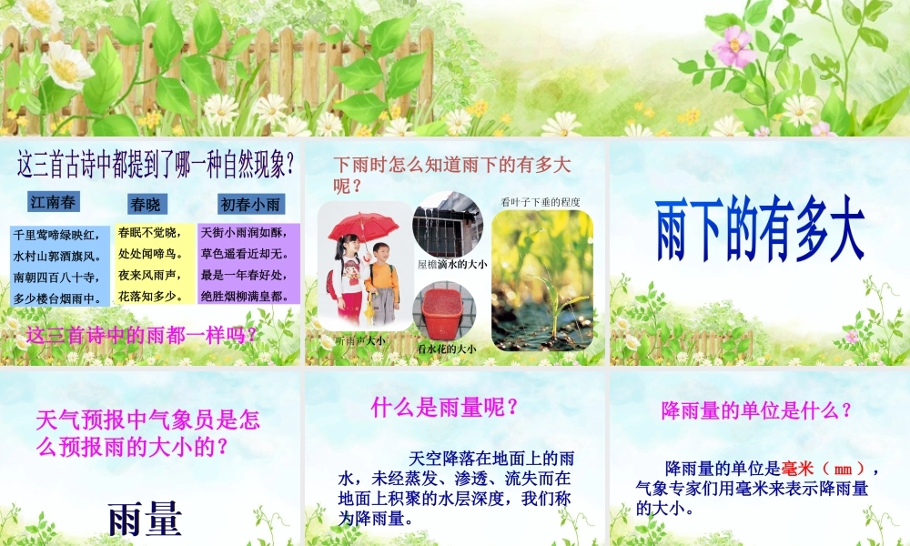 三年级科学下册 2.4《雨下的有多大》课件3 湘教版-湘教版小学三年级下册自然科学课件