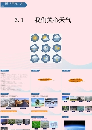 三年级科学上册 天气 1我们关心天气课件 教科版-教科版小学三年级上册自然科学课件