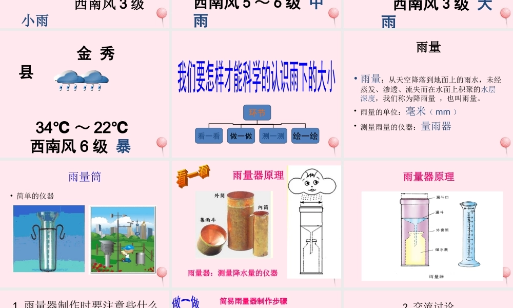 三年级科学下册 2.4《雨下的有多大》课件4 湘教版-湘教版小学三年级下册自然科学课件