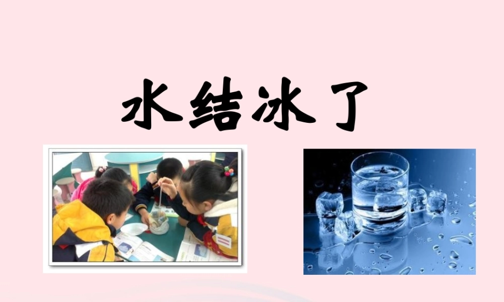 三年级科学下册 温度与水的变化 3《水结冰了》课件1 教科版-教科版小学三年级下册自然科学课件