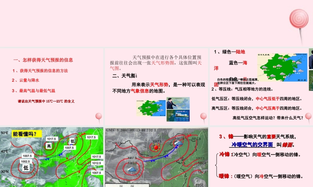 三年级科学下册 2.5《怎样预报天气》课件1 湘教版-湘教版小学三年级下册自然科学课件