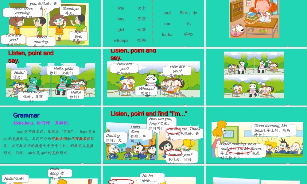 三年级英语上册 Module 2 Unit 1 I'm Ms Smart课件+素材 外研版（三起）