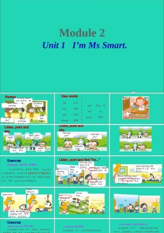 三年级英语上册 Module 2 Unit 1 I'm Ms Smart课件+素材 外研版（三起）