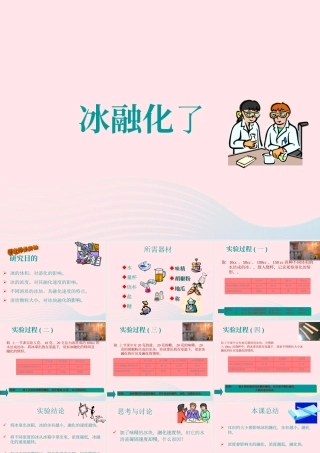 三年级科学下册 温度与水的变化 4 冰融化了课件2 教科版-教科版小学三年级下册自然科学课件