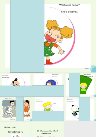 三年级英语上册 Module 2 Unit 2 I’m watching TV课件1 外研版（一起）-外研版小学三年级上册英语课件