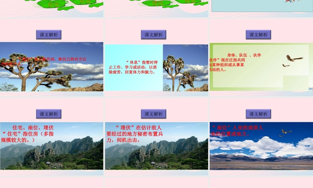 一年级语文下册《识字一》课件1 教科版-教科版小学一年级下册语文课件