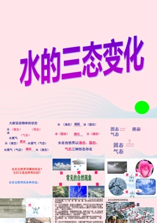 三年级科学下册 温度与水的变化 7《水的三态变化》课件 教科版-教科版小学三年级下册自然科学课件