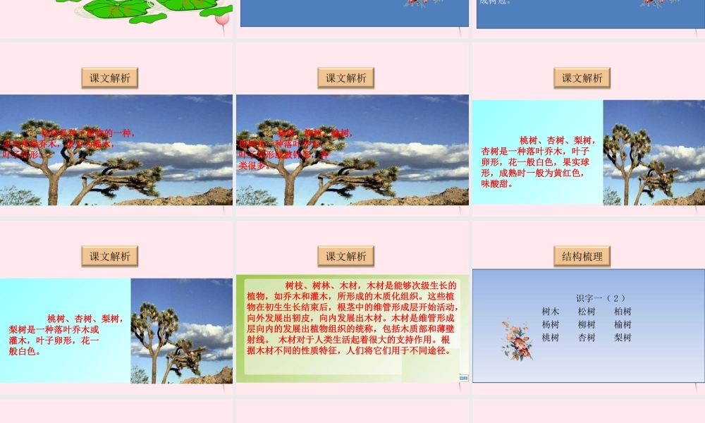 一年级语文下册《识字一》课件2 教科版-教科版小学一年级下册语文课件