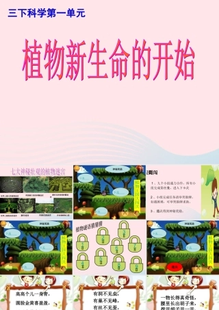 三年级科学下册 植物的生长变化 1 植物新生命的开始课件1 教科版-教科版小学三年级下册自然科学课件