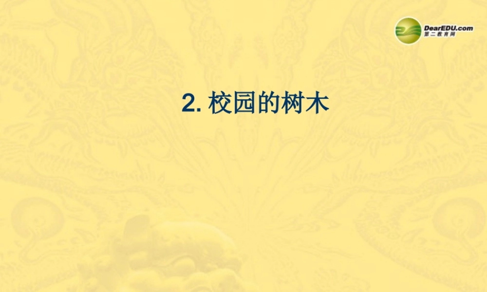 三年级科学上册 校园的树木课件1 教科版