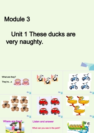 三年级英语上册 Module 3 Unit 1 These ducks are very naughty课件3 外研版（一起）-外研版小学三年级上册英语课件