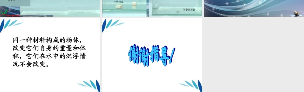 三年级科学上册 有趣的浮沉现象课件1 青岛版