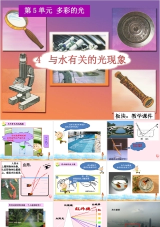 三年级科学下册 5.4《与水有关的光现象》课件2 湘教版-湘教版小学三年级下册自然科学课件
