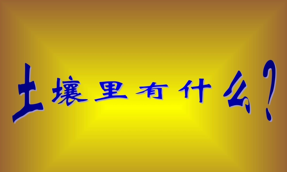 三年级科学下册 三 植物生活的土地 1《土壤里有什么》课件1 新人教版-新人教版小学三年级下册自然科学课件