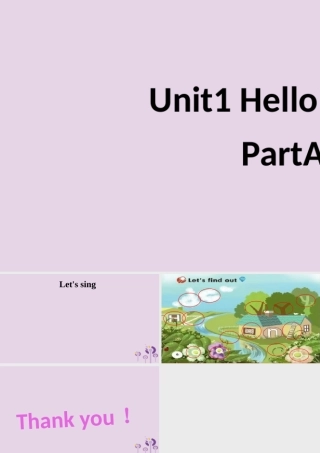 三年级英语上册 Unit 1 Hello（第3课时）课件 人教PEP版-人教PE级上册英语课件