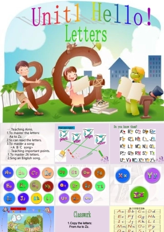 三年级英语上册 Unit 1 hello（第3课时）字母课件 人教PEP版-人教PEP小学三年级上册英语课件