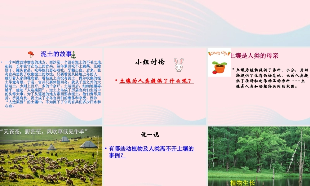 三年级科学下册 三 植物生活的土地 4《土壤的保护》课件2 新人教版-新人教版小学三年级下册自然科学课件
