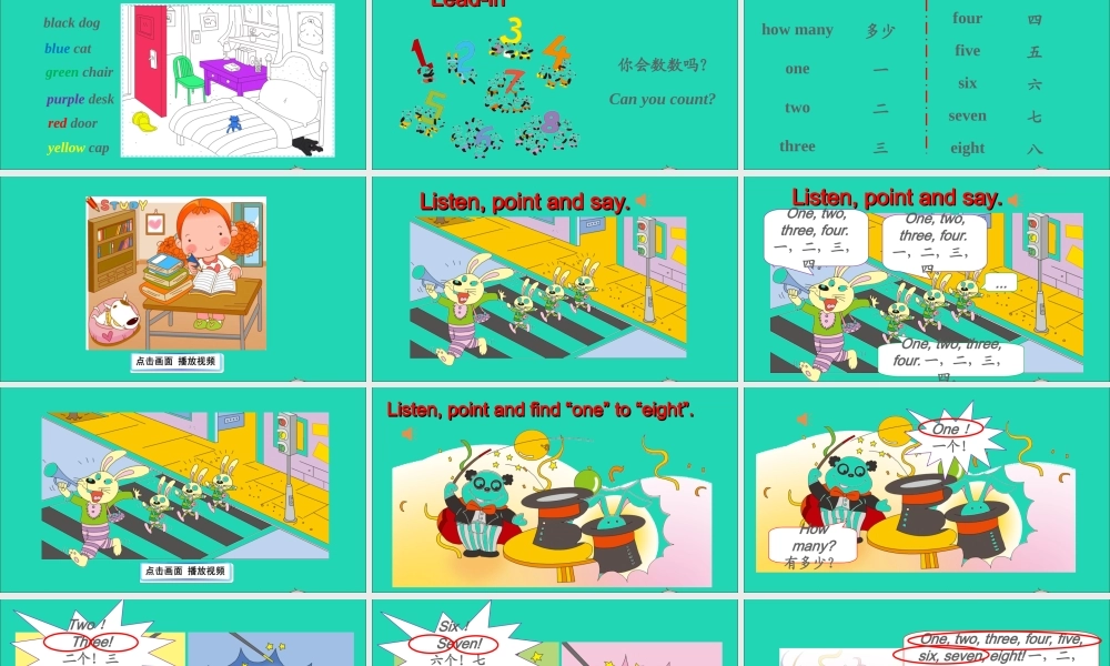 三年级英语上册 Module 5 Unit 1 How many课件+素材 外研版（三起）