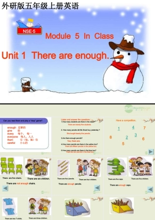 三年级英语上册 Module 5 Unit 1(5)课件 外研版