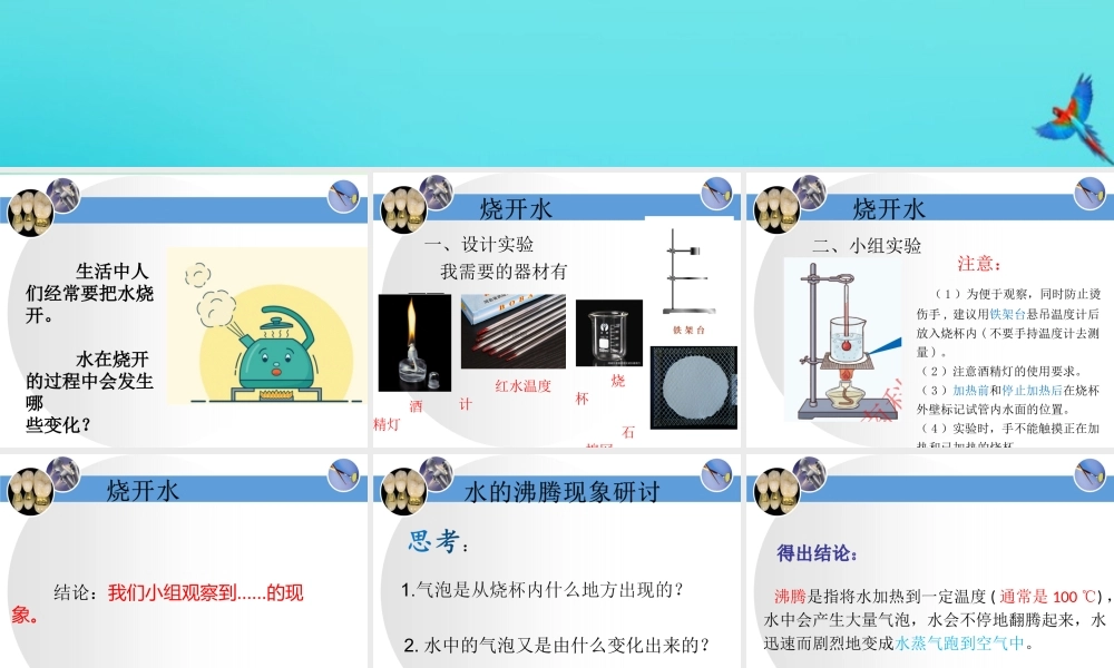 三年级科学下册 第二单元 水的三态变化 2.3 水的沸腾课件 （新版）湘科版-人教版小学三年级下册自然科学课件