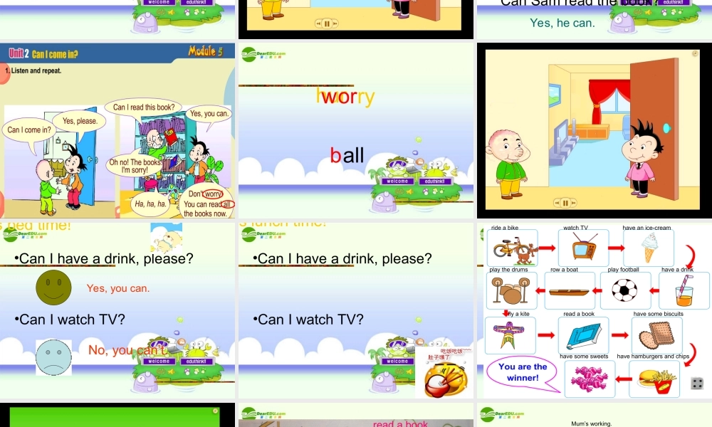 三年级英语上册 Module 5_Unit 2 Can I come in课件 外研版（一年级起点）