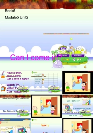 三年级英语上册 Module 5_Unit 2 Can I come in课件 外研版（一年级起点）