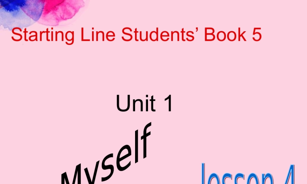 三年级英语上册 Unit 1 lesson 4课件 人教新起点