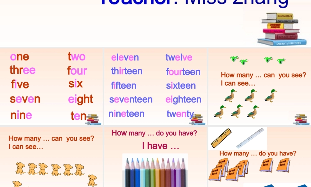 三年级英语上册 Unit 1 Lesson 7Teacher Miss zhang课件 冀教版