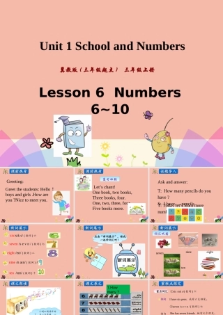 三年级英语上册 Unit 1 School and Numbers Lesson 6 Numbers 6-10课件 冀教版（三起）-冀教版小学三年级上册英语课件